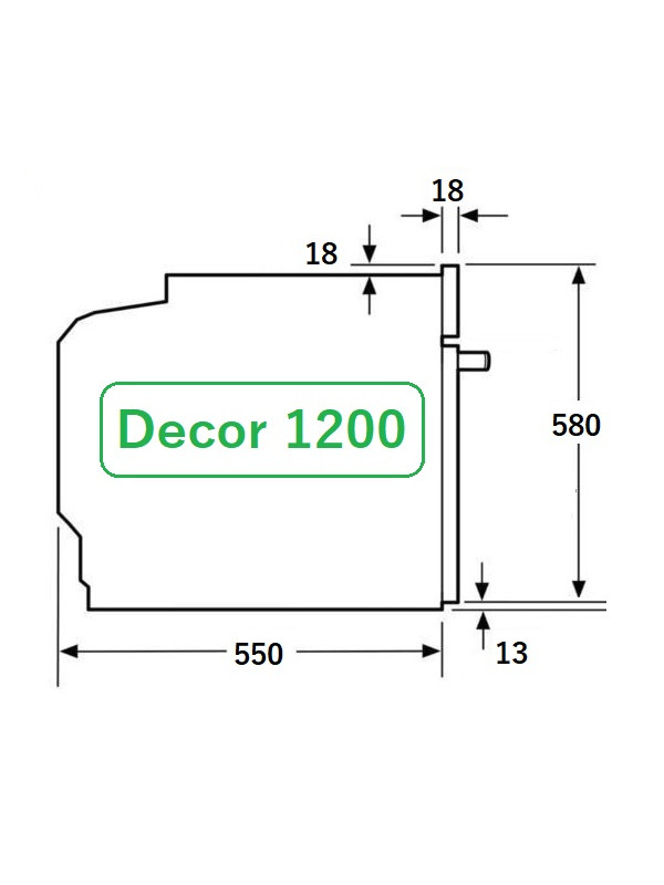 Электрический духовой шкаф Schtoff Decor 1200 Black схема 4