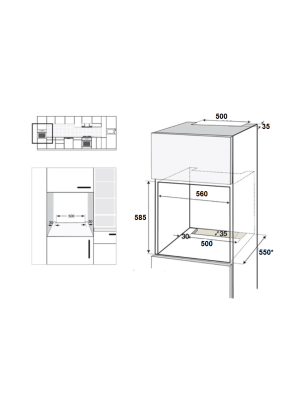 Электрический духовой шкаф Schtoff Decor 1200 Black схема
