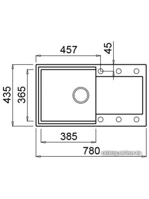 Кухонная мойка Elleci Easy 290 G43 Tortora схема
