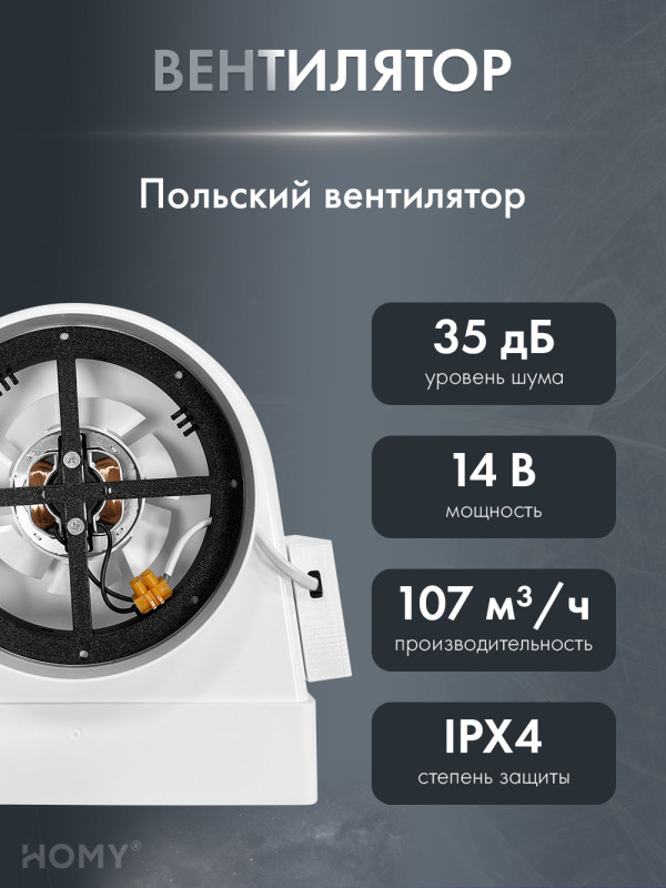 Вытяжной вентилятор 100 теневая решетка 150 адаптер AO150WST вентилятор