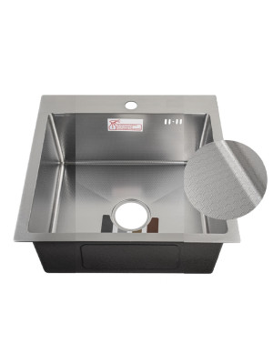 Кухонная мойка Schtoff Best Decor Silver 5050 (комплект коландер + дозатор серебро) 2