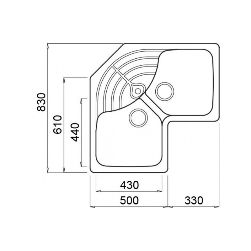 Кухонная мойка Elleci Master Corner M70 Bianco Antico 2