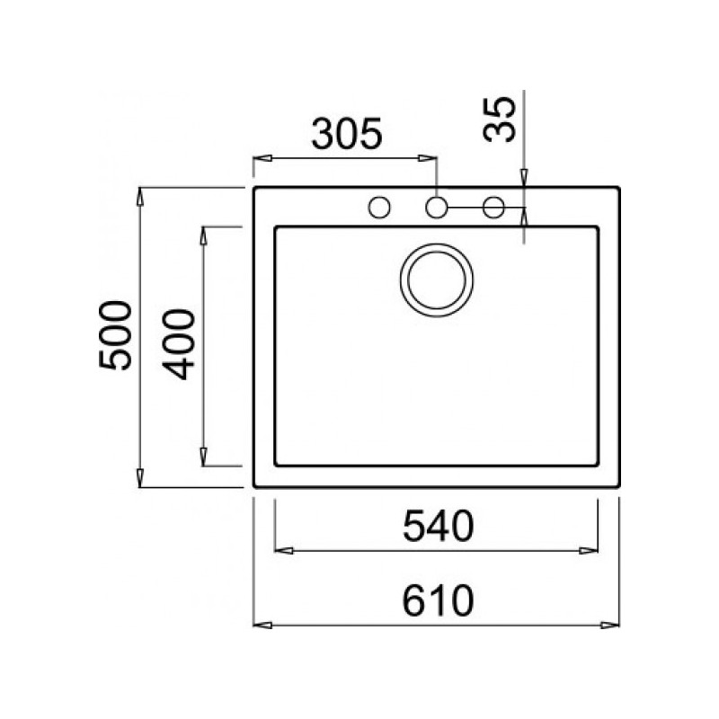 Кухонная мойка Elleci Quadra 110 Undermount K96 White 2