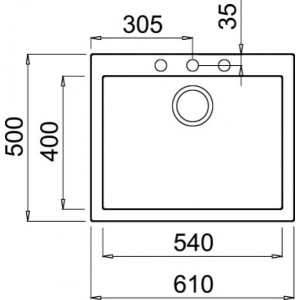 Кухонная мойка Elleci Quadra 110 Undermount K96 White 2