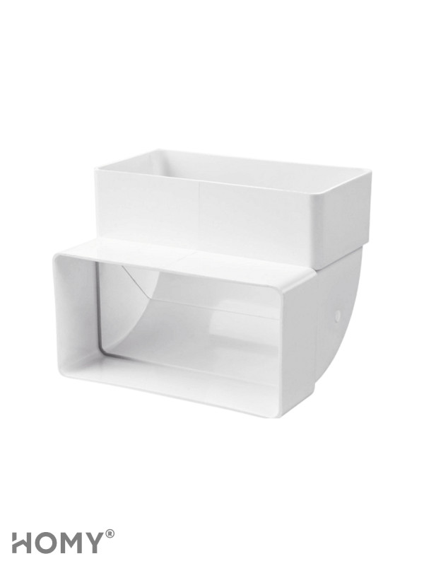 Колено вертикальное 90 для 55×110, HOMY Air KV55110 1