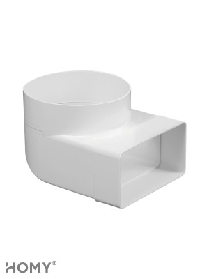 Поворотное колено 55×110 на D100, HOMY Air P55110-100-90 1