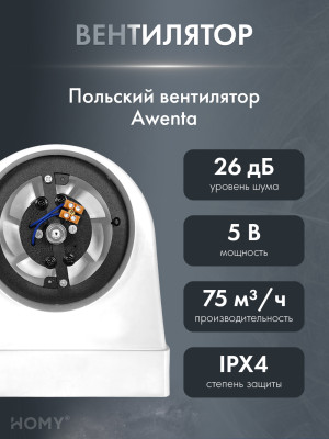Вентилятор потолок 100 теневая решетка 125 адаптер AOS125WS вентилятор