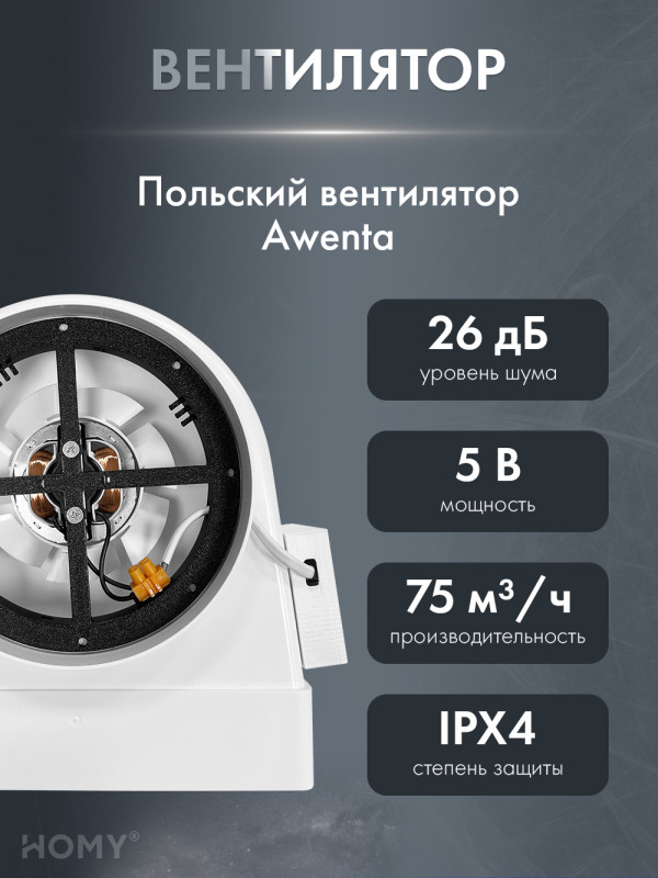 Вентилятор 100 теневая решетка 150 адаптер таймер AOS150WST вентилятор