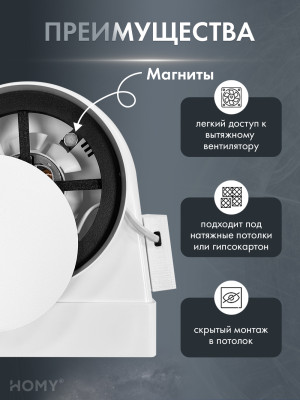 Вытяжной вентилятор 100 теневая решетка 150 адаптер AOS150WST преимущества