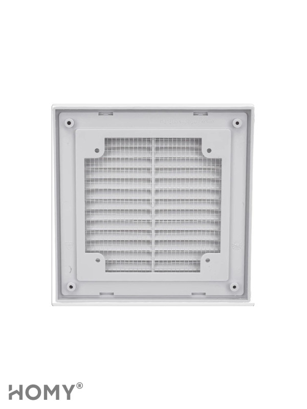 Решётка вентиляционная с рамкой 25×25 белая, HOMYVR2525-W 2