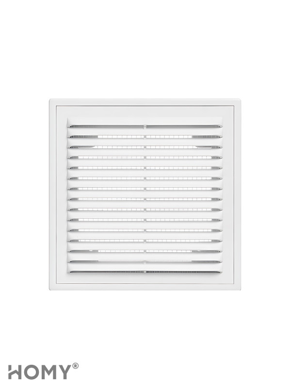 Решётка вентиляционная с рамкой 25×25 белая, HOMYVR2525-W 1