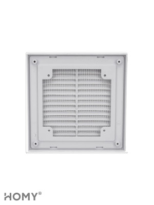 Решётка вентиляционная с рамкой 25×25 белая, HOMYVR2525-W 2