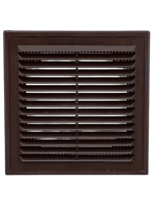 Решётка вентиляционная с рамкой 15×15 коричневая, VR1515-BR