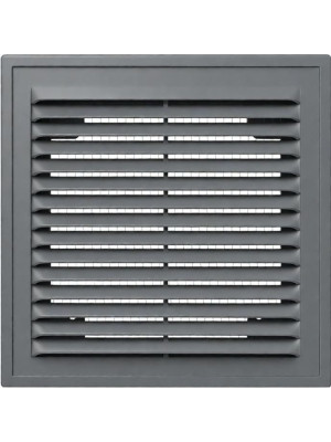 Решётка вентиляционная с рамкой 15×15 графит, HOMY VR1515-G