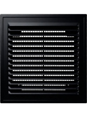 Решётка вентиляционная с рамкой 21×21 чёрная, HOMY VR2121-B