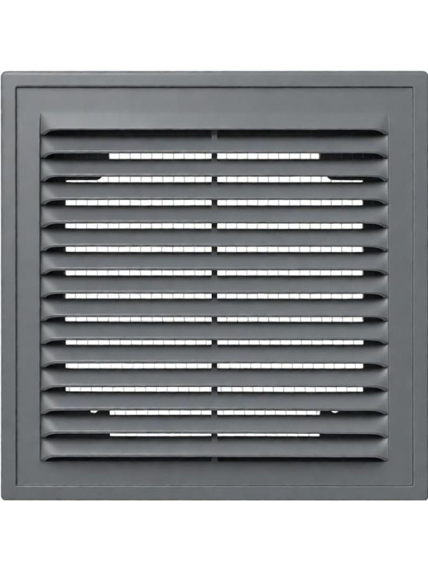 Решётка вентиляционная с рамкой 25×25 графит, HOMY VR2525-G