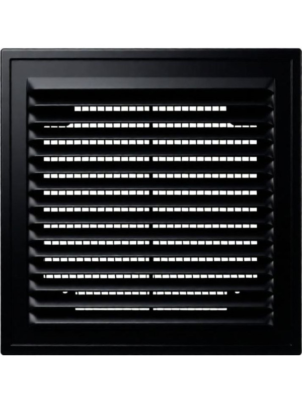 Решётка вентиляционная с рамкой 25×25 чёрная, HOMY VR2525-B