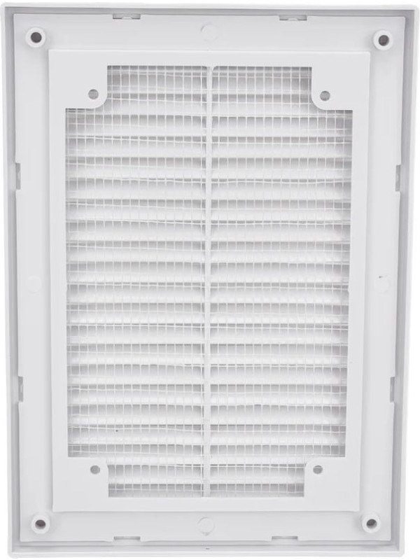 Решётка вентиляционная с рамкой 15×20 белая, HOMY VR1520-W сзади