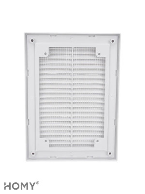 Решётка вентиляционная с рамкой 15×20 белая, HOMY VR1520-W 2