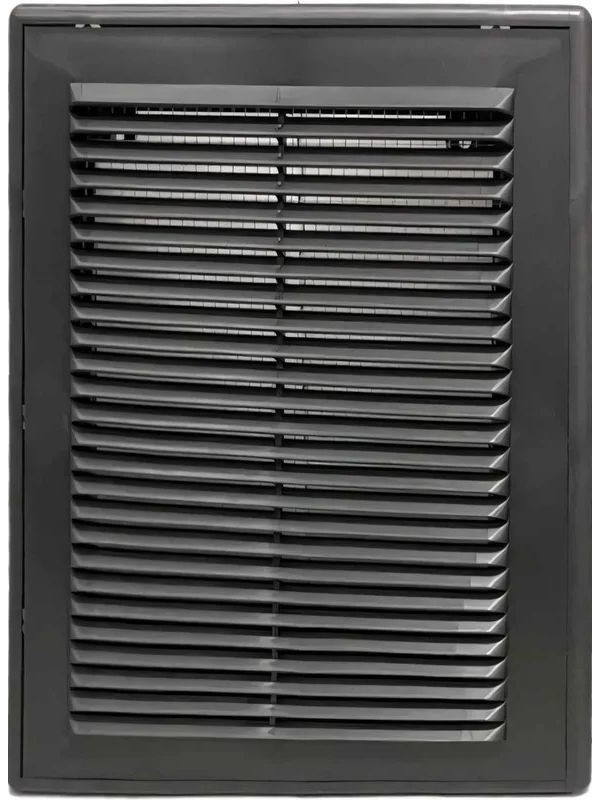 Решётка вентиляционная с рамкой 15×20 графит, HOMY VR1520-G