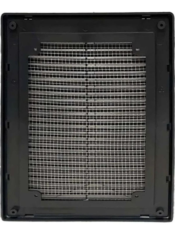 Решётка вентиляционная с рамкой 15×20 графит, HOMY VR1520-G сзади