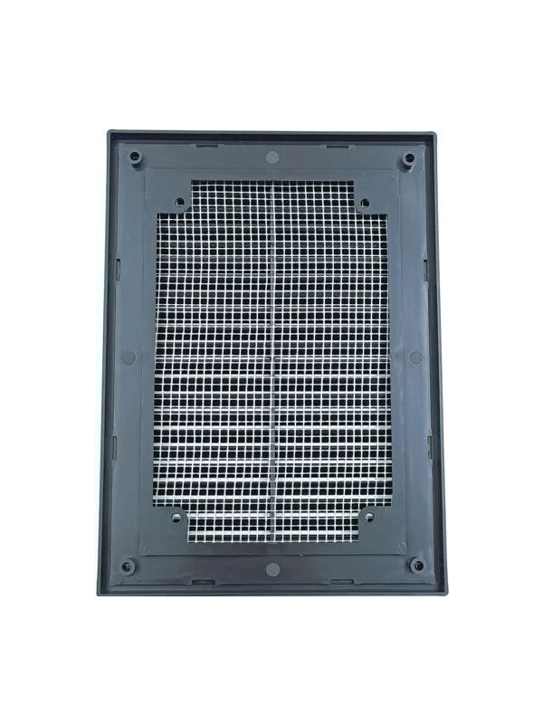 Решётка вентиляционная с рамкой 15×20 чёрная, HOMY VR1520-B сзади