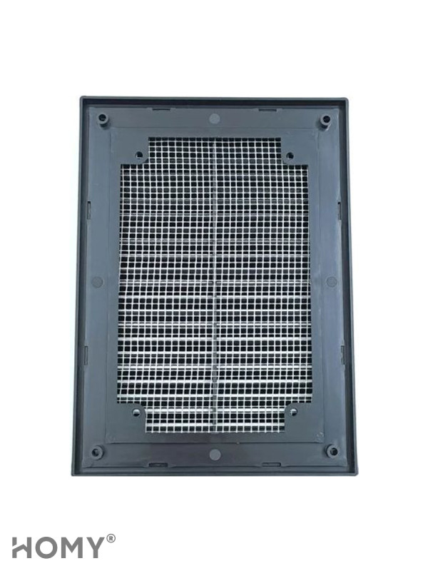 Решётка вентиляционная с рамкой 15×20 чёрная, HOMY VR1520-B 2
