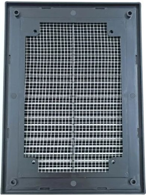 Решётка вентиляционная с рамкой 15×20 чёрная, HOMY VR1520-B сзади