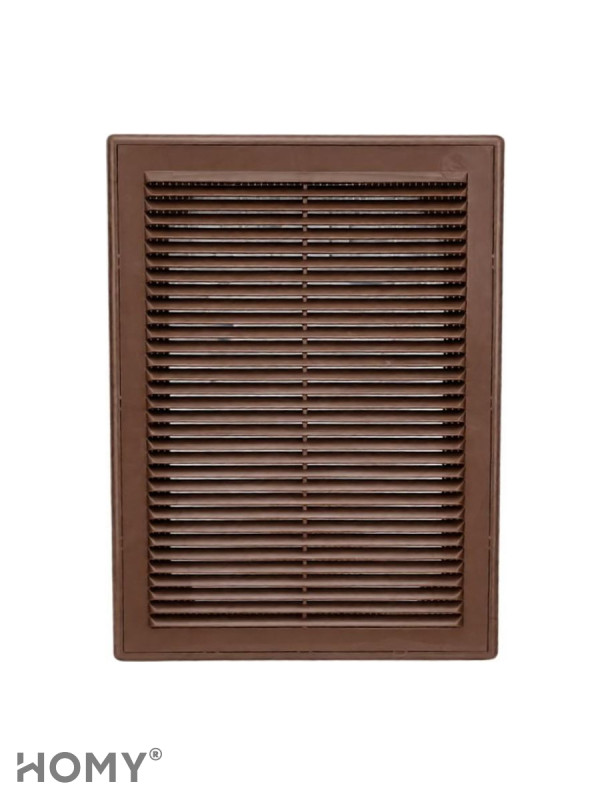 Решётка вентиляционная с рамкой 15×20 коричневая, HOMY VR1520-BR 1