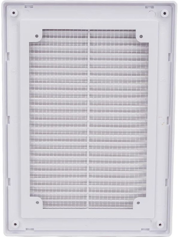 Решётка вентиляционная с рамкой 18×25 белая, HOMY VR1825-W сзади