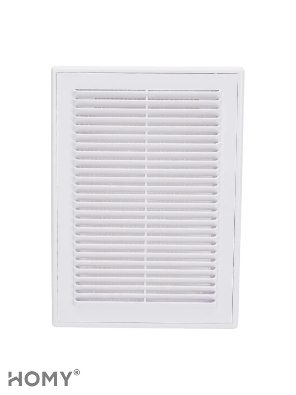 Решётка вентиляционная с рамкой 18×25 белая, HOMY VR1825-W 1