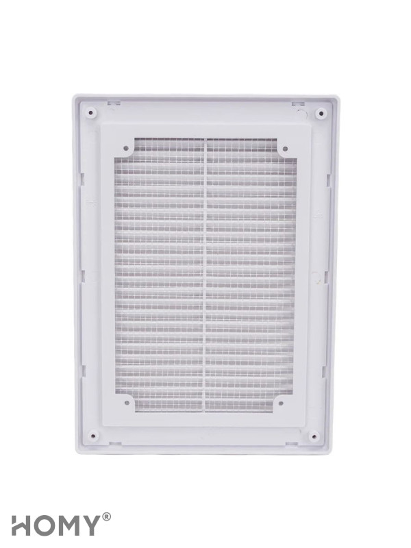 Решётка вентиляционная с рамкой 18×25 белая, HOMY VR1825-W 2