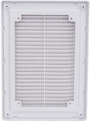 Решётка вентиляционная с рамкой 18×25 белая, HOMY VR1825-W сзади