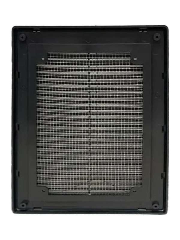 Решётка вентиляционная с рамкой 18×25 графит, HOMY VR1825-G схема