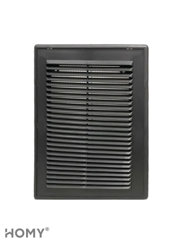Решётка вентиляционная с рамкой 18×25 графит, HOMY VR1825-G 1