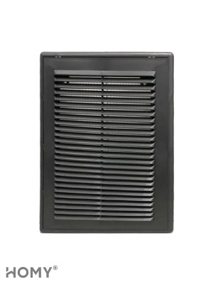 Решётка вентиляционная с рамкой 18×25 графит, HOMY VR1825-G 1