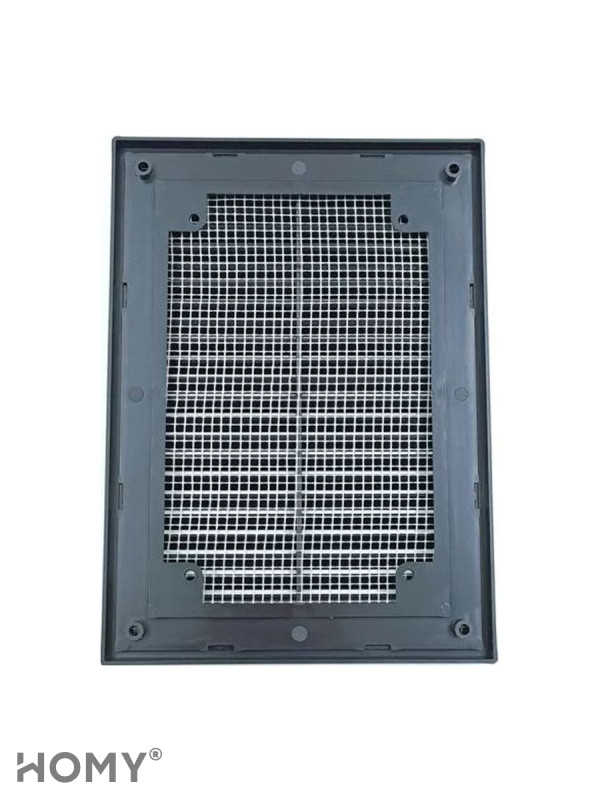 Решётка вентиляционная с рамкой 18×25 чёрная, HOMY VR1825-B 2