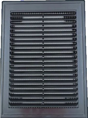 Решётка вентиляционная с рамкой 18×25 чёрная, HOMY VR1825-B