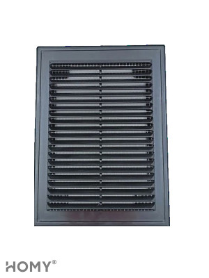 Решётка вентиляционная с рамкой 18×25 чёрная, HOMY VR1825-B 1