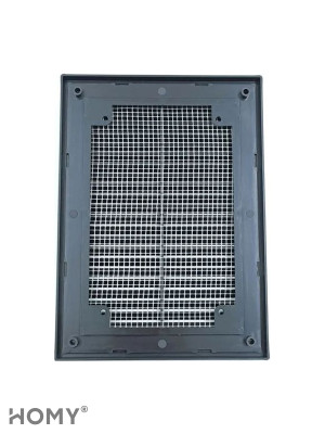 Решётка вентиляционная с рамкой 18×25 чёрная, HOMY VR1825-B 2