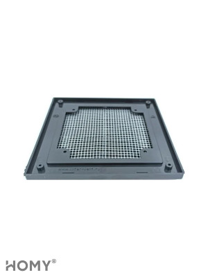 Решётка вентиляционная с рамкой 20×30 чёрная, HOMY VR2030-B 4