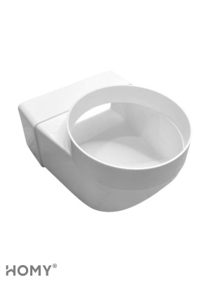 Поворотное колено 60×120 на D100 +фитинг, HOMY P60120-100FT 1