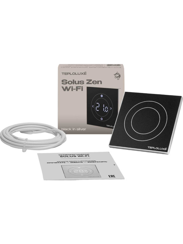 Терморегулятор Теплолюкс Solus Zen Wi-Fi черный/серебро 2