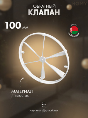 Обратный клапан для вентилятора HOMY Air Dream 100 мм DK100