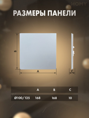 Вентилятор 100 тихий серебро мат клапан Dream100-GSM-DK100 разм пан
