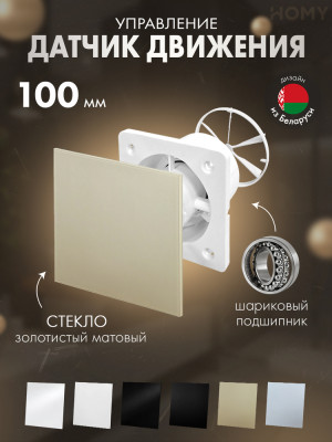 Вентилятор 100 движ золото мат клапан Dream100M-GGM-DK100