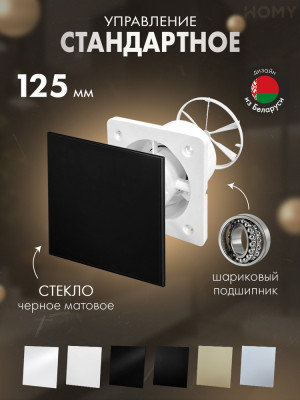 Вентилятор 125 черный мат стекло клапан Dream125-GBM-DK125