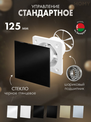 Вентилятор 125 черн глянец стекло клапан Dream125-GBP-DK125