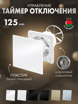 Вентилятор 125 таймер белый глян клапан Dream125T-PWP-DK125