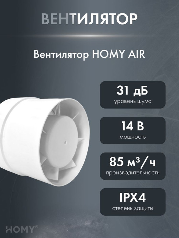 Теневая решетка 150 с вентилятором 100 черная H100BS вентилятор